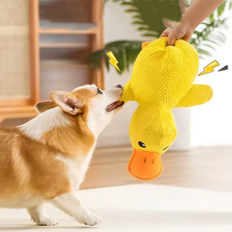 Duck Toy Plush Chew Resistant Durable Dog Toy with Quacking Sound