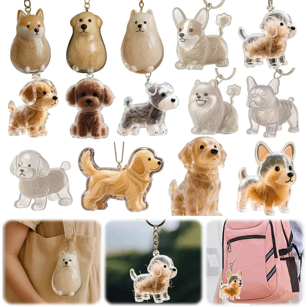 Transparent Dog Hair Storage Container Adorable Pet Keepsake Capsule
