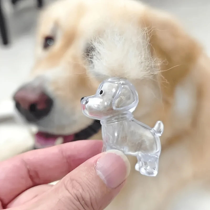 Transparent Dog Hair Storage Container Adorable Pet Keepsake Capsule