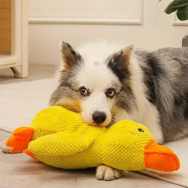 Duck Toy Plush Chew Resistant Durable Dog Toy with Quacking Sound