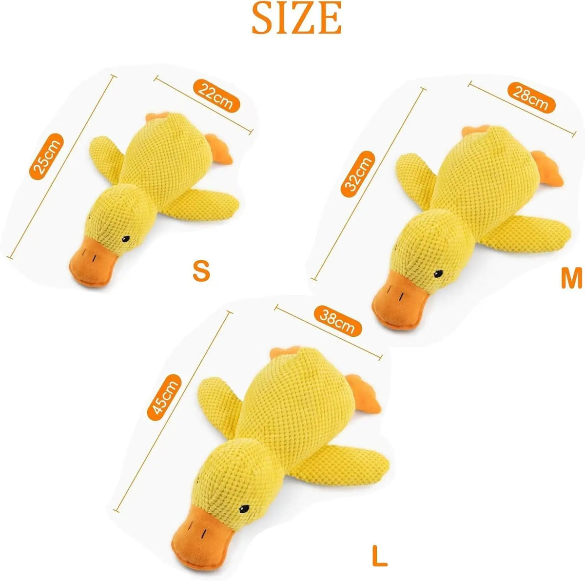Duck Toy Plush Chew Resistant Durable Dog Toy with Quacking Sound