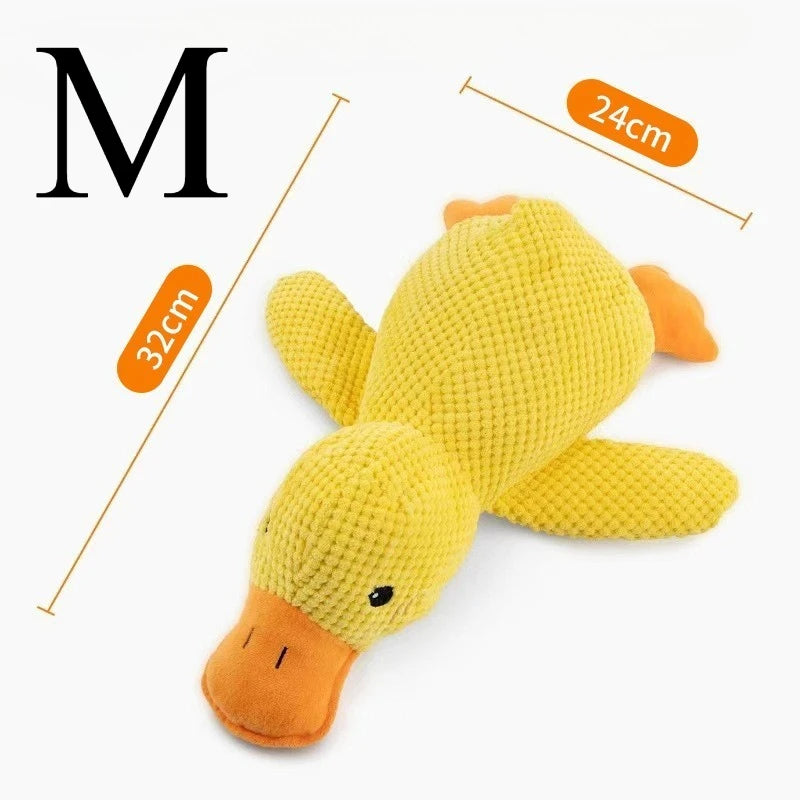 Duck Toy Plush Chew Resistant Durable Dog Toy with Quacking Sound